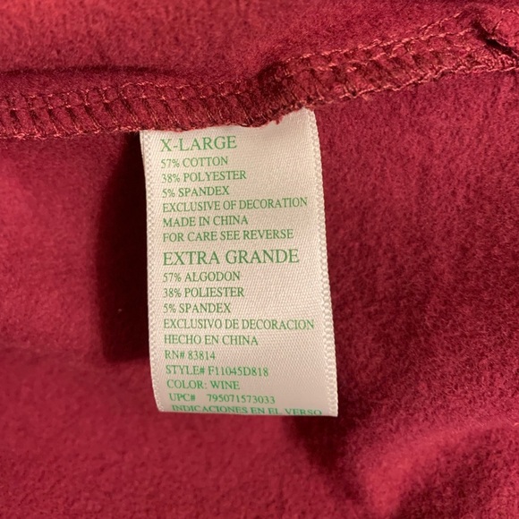 SWEATSHIRT Green Tea Women’s Burgundy WINE O CLOCK Long Sleeve Sweatshirt - Picture 10 of 10